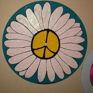 Hand painted vinyl record art